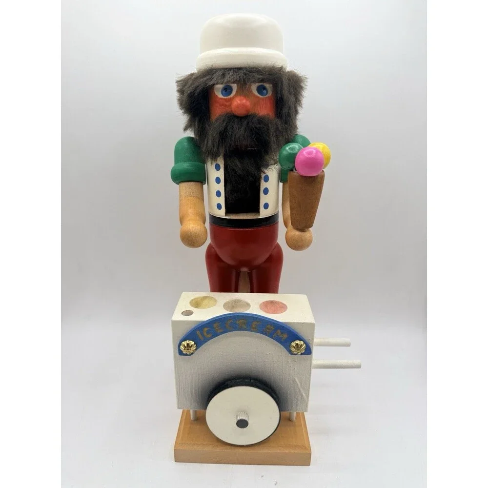 NUTCRACKER ZUBER SIGNED NUMBERED ICE CREAM MAKER CART STAND 14